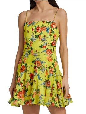 Alice + Olivia cotton silk Ginny Floral Minidress sz 10
